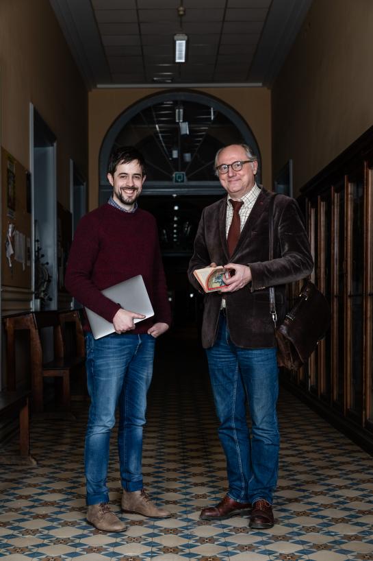 Photos : Portrait of Pascal Durand and Tanguy Habrand, Professors at the  University of Liège - Valentin Bianchi - Photojournalist Liege Brussels  Belgium